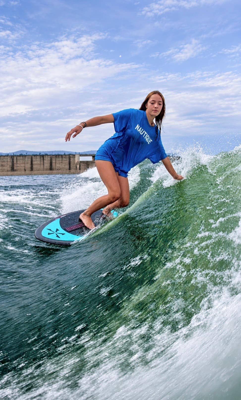 A wakesurfer who has grown up riding at the Xtreme Gene lake